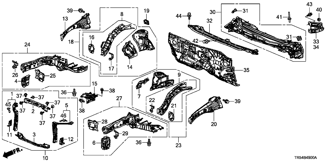 Honda 60650-TR5-305ZZ Housing, R. FR. Shock Absorber