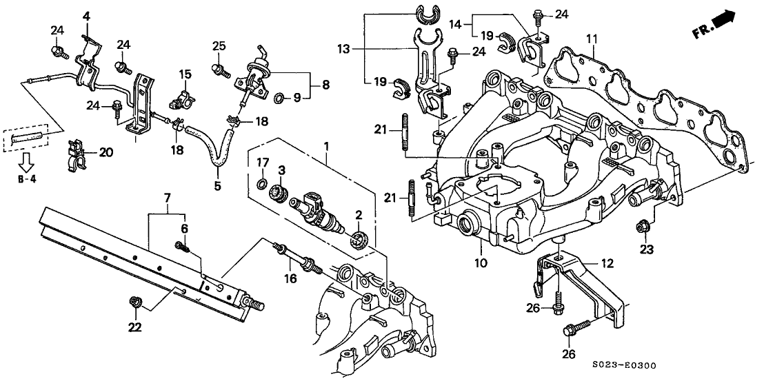 Honda 17749-S04-J50 Clamp B, Return Hose