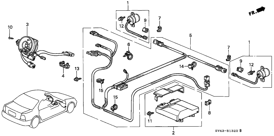 Honda 06772-SV4-N70 Ecu Assembly, Srs