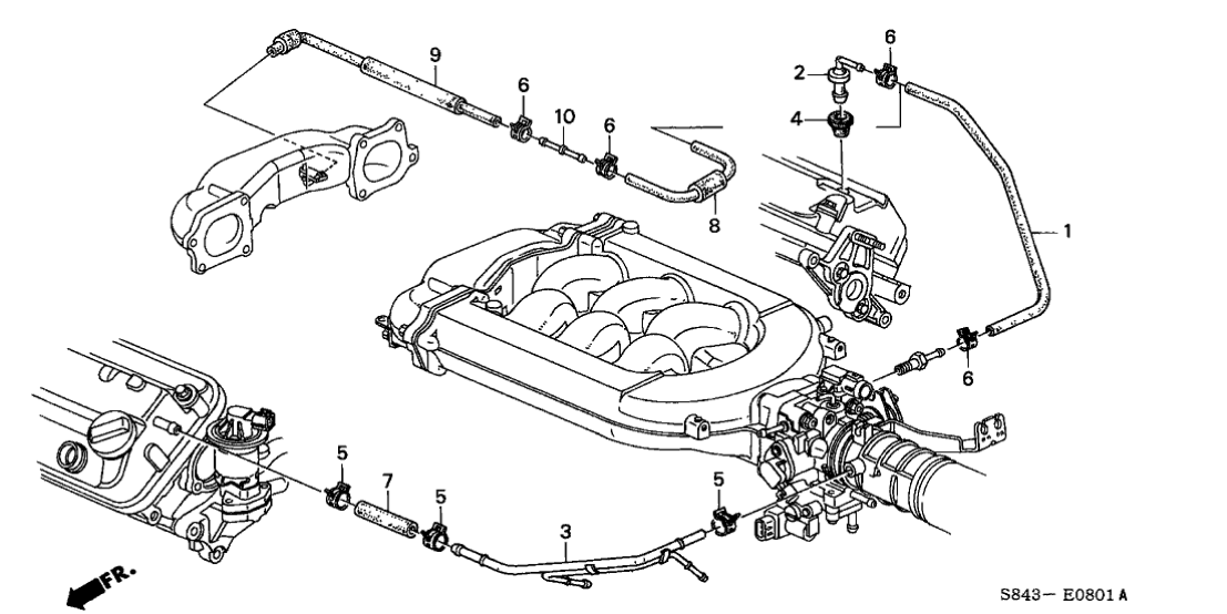 Honda 17137-P8A-A00 Pipe, Breather