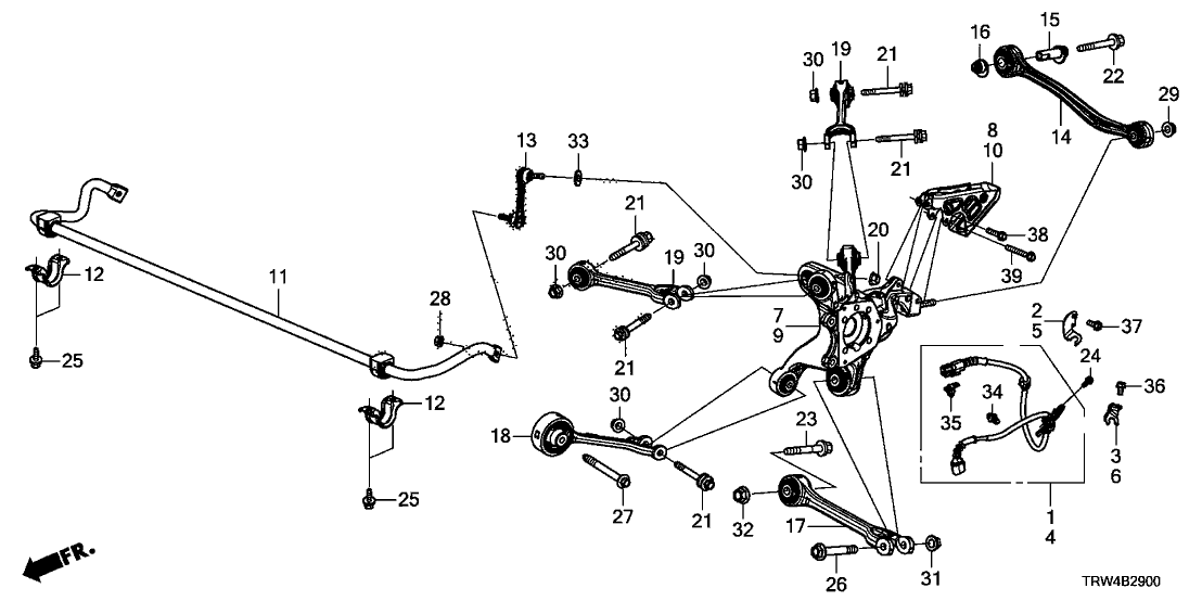 Honda 47568-TRT-A00 Bracket B, Epb Harn L