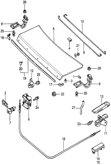 Honda 88120-672-023 Molding Assy., Trunk