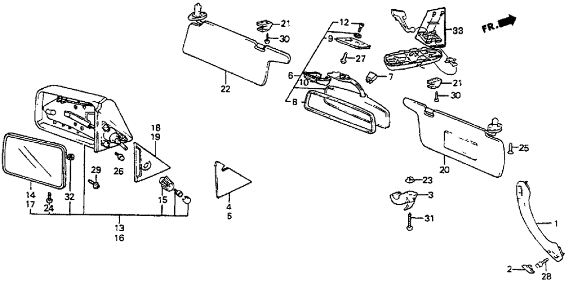 Honda 88155-SB0-673 Mirror Assembly, Driver Side Door (Murakami)