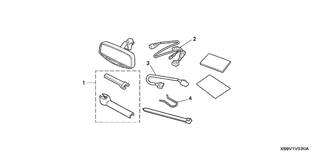 Honda 08V03-S9V-10035 Wire Harness, Auto Day/Night Mirror