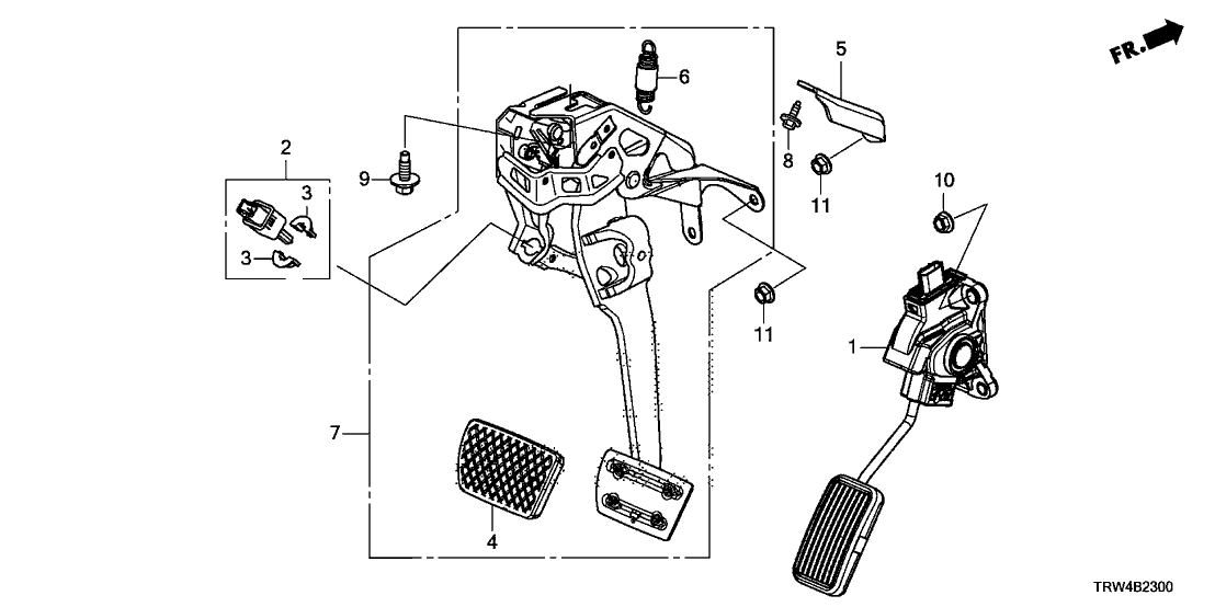 Honda 46545-TRT-J81 Cover, Pedal