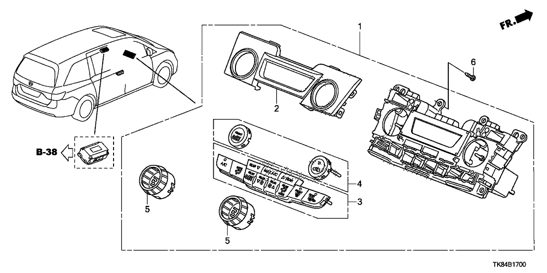 Honda 79602-TK8-A01ZA Knob A *NH658L* (DJ INTERIOR SILVER)