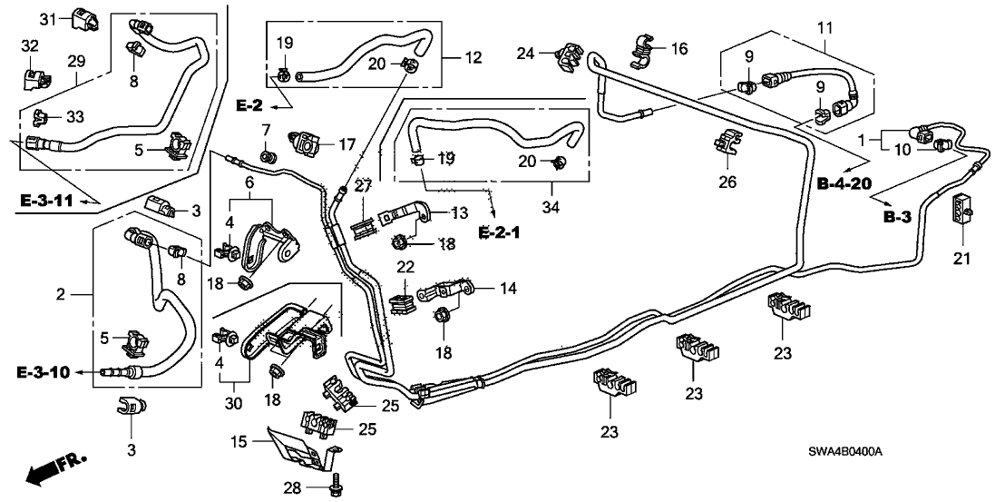 Honda 16722-R11-A01 Hose, Fuel Feed