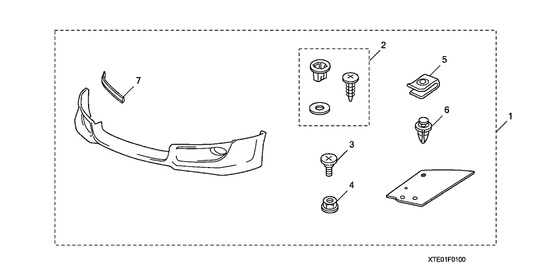 Honda 08F01-TE0-100R1 Hardware Kit