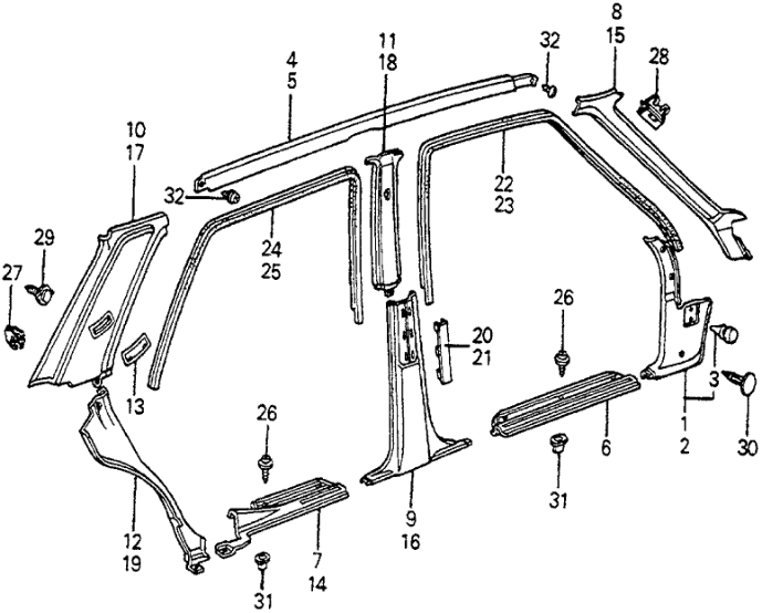 Honda 76893-SA6-003 Seal, R. RR. Door