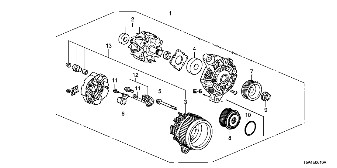 Honda 31108-5R0-004 Bracket Assy., RR. (With Stator)