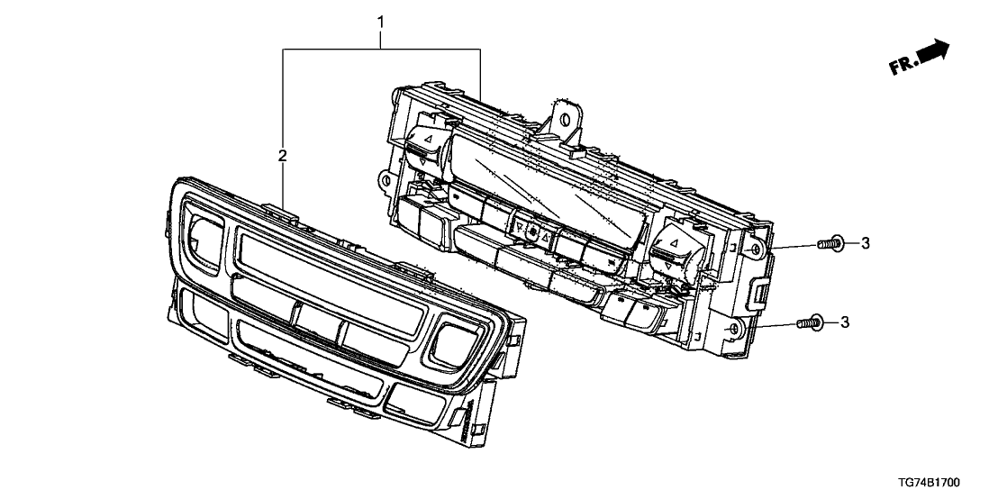 Honda 79600-TG7-A41ZA Control Assy., Auto Air Conditioner *NH900L* (DEEP BLACK)