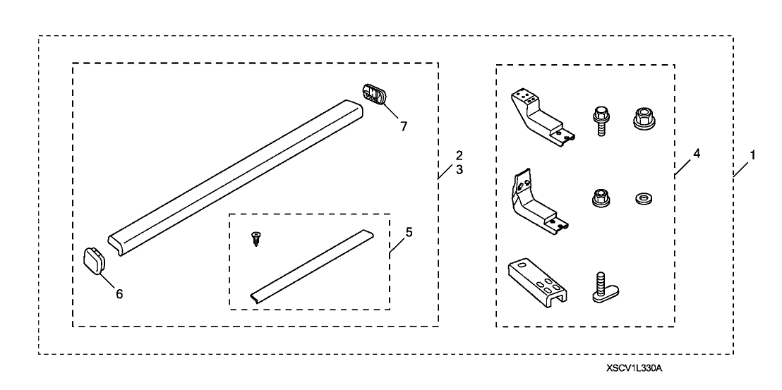 Honda 08L33-SCV-1A1R1 Bracket Set, Side Step