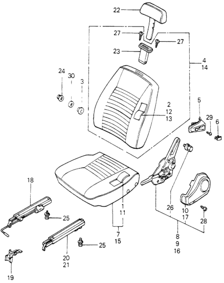 Honda 77230-SA0-694ZC Cushion Assy., R. FR. Seat *R23L* (CHIC RED)