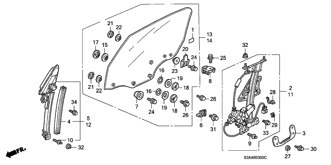 Honda 72249-SK7-000 Bolt, Door Adjust