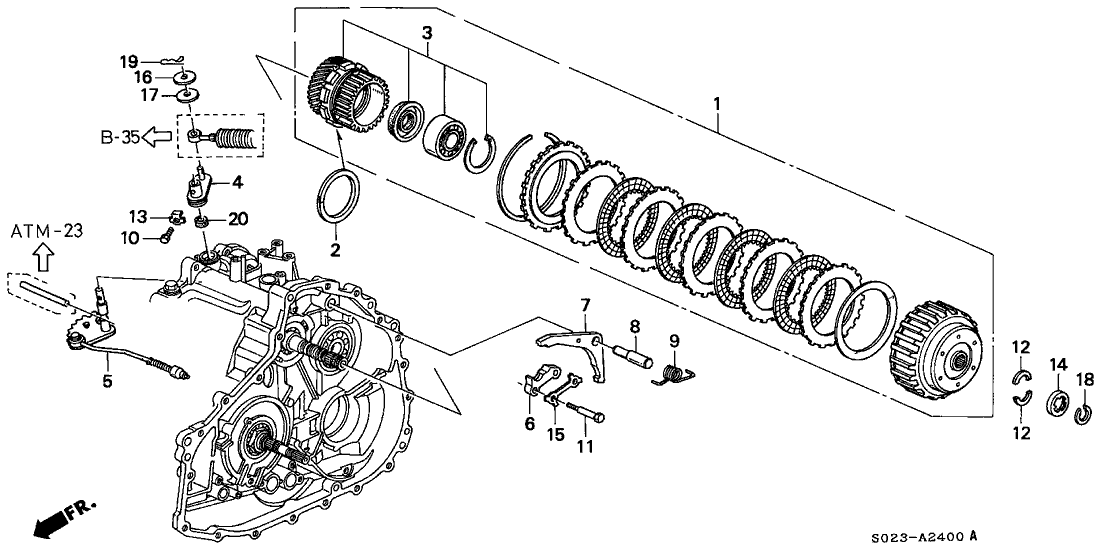 Honda 22020-P4V-305 Clutch Set, Starting