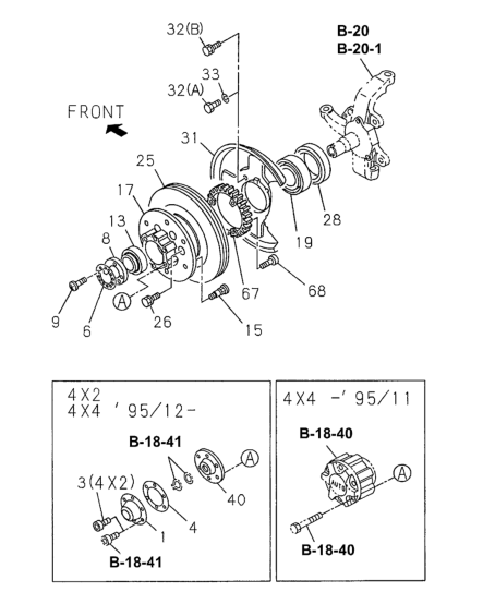 Honda 8-97105-107-0 Hub, Front Axle