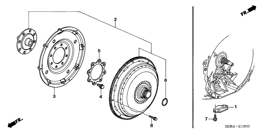 Honda 21112-RCK-000 Cover, Torque Converter Case