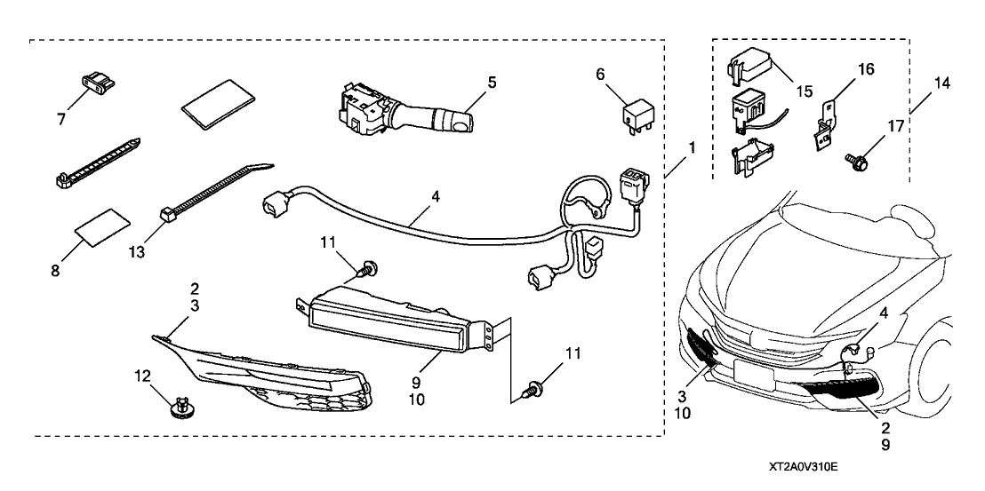 Honda 32204-T2A-A00 Bracket,Multi Relay