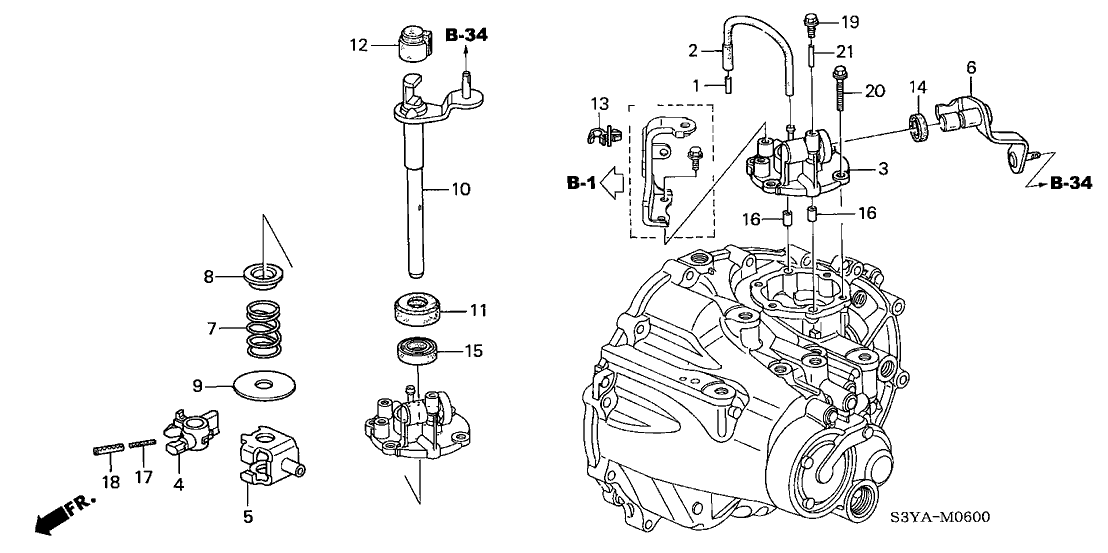 Honda 21500-PHR-000 Cover, Shift Arm