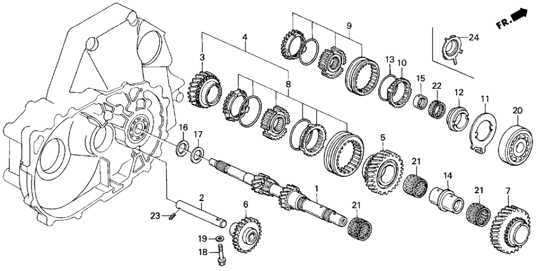 Honda 23261-PX5-A00 Shaft, Reverse Gear