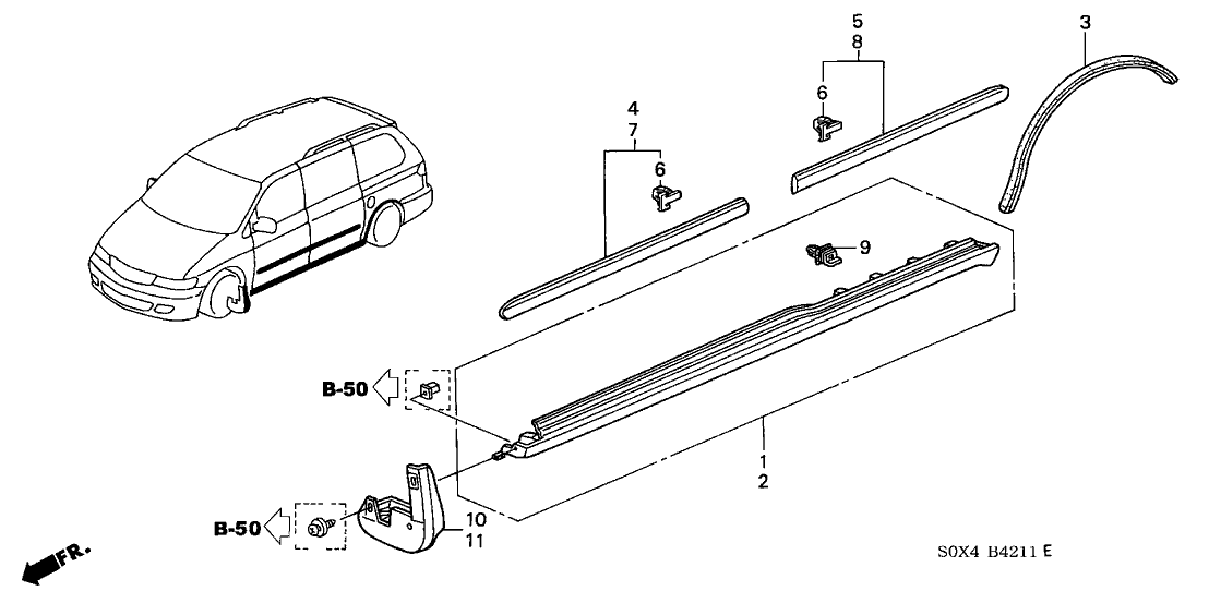 Honda 75322-S0X-A21ZL Protector, L. FR. Door *G510P*(Film) (EVERGREEN PEARL)