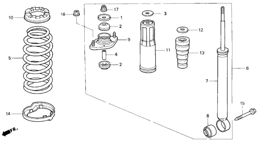 Honda 52610-SX0-A02 Shock Absorber Assembly, Rear