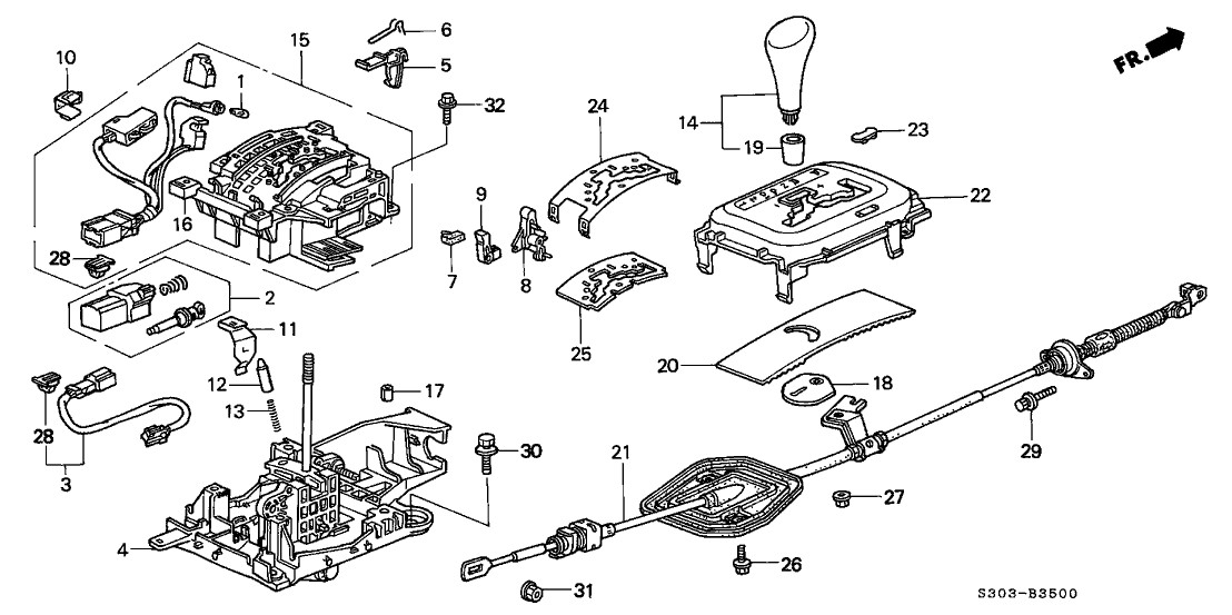 Honda 39551-S30-000 Sub-Wire, AT Solenoid