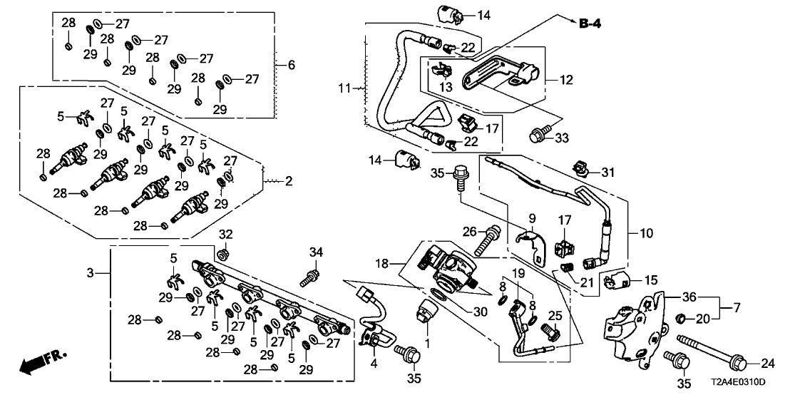 Honda 16453-5A2-A00 Set,Injector Seal