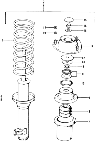 Honda 51605-634-365 Shock Absorber, R. FR.