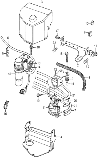 Honda 18721-PB2-681 Base, Box (No.2)