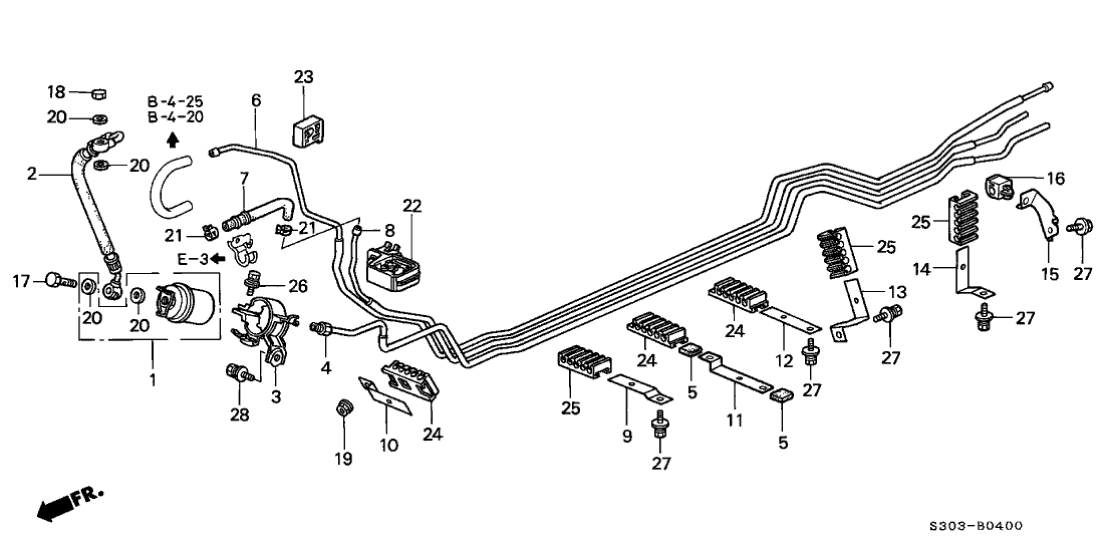 Honda 53728-SK7-A51 Clip, Return Pipe