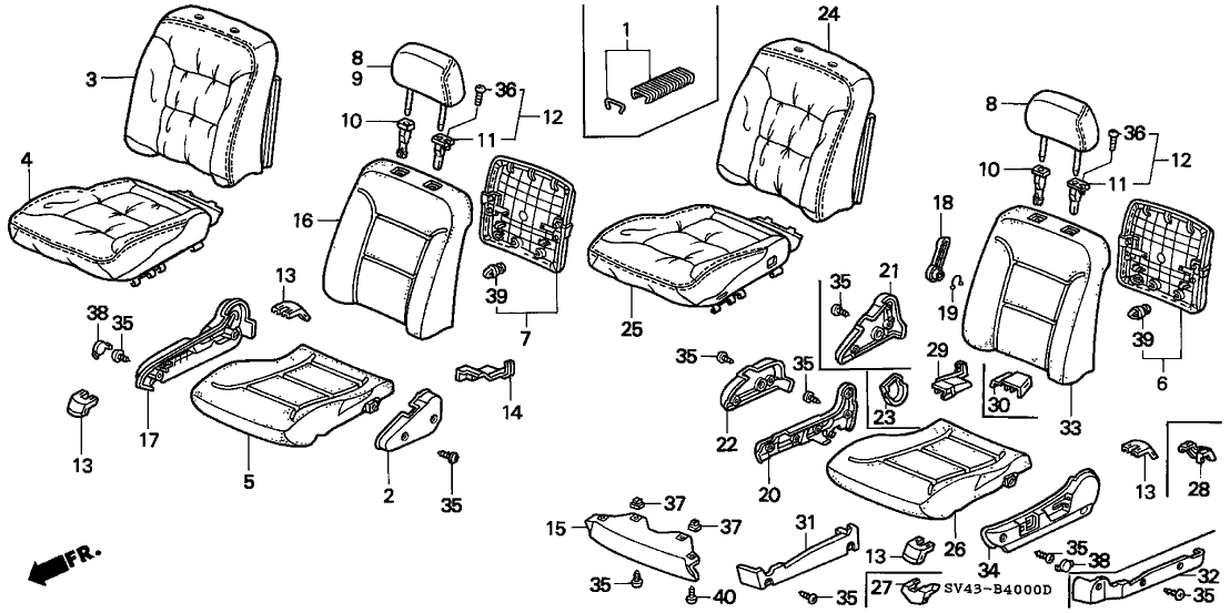 Honda 81632-SV4-A21 Pad, L. FR. Seat-Back Molding