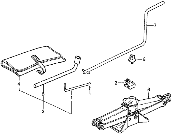 Honda 89000-SB0-671 Tool Set (Sunroof)