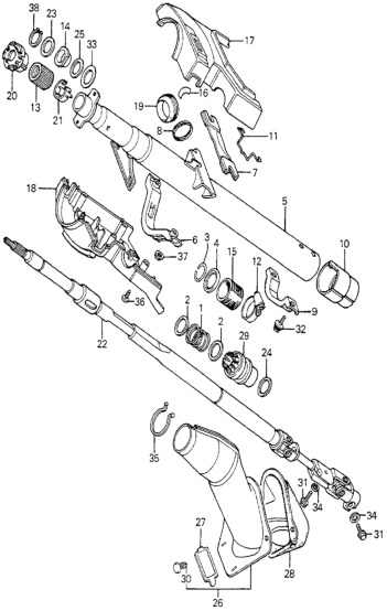 Honda 53204-692-711 Spring, Column