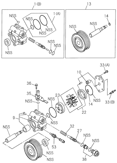 Honda 8-97188-384-0 Repair Kit, Oil Pump