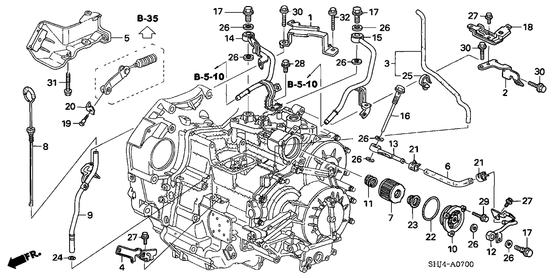 Honda 25613-RGR-020 Pipe, Dipstick (ATf)