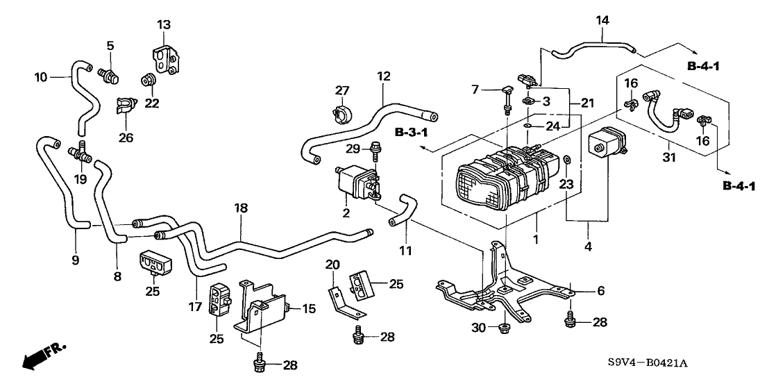 Honda 17741-S9V-A01 Pipe, Canister Drain (A)