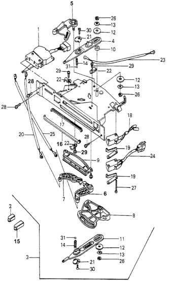 Honda 39270-671-010 Lever, Temperature Control