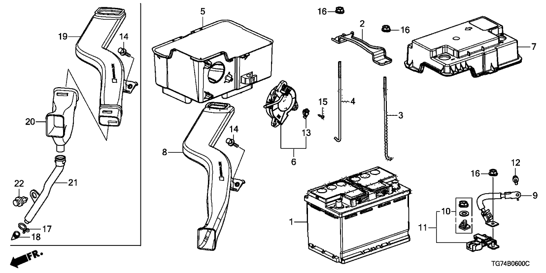 Honda 31543-TG7-A01 Duct, Paddle