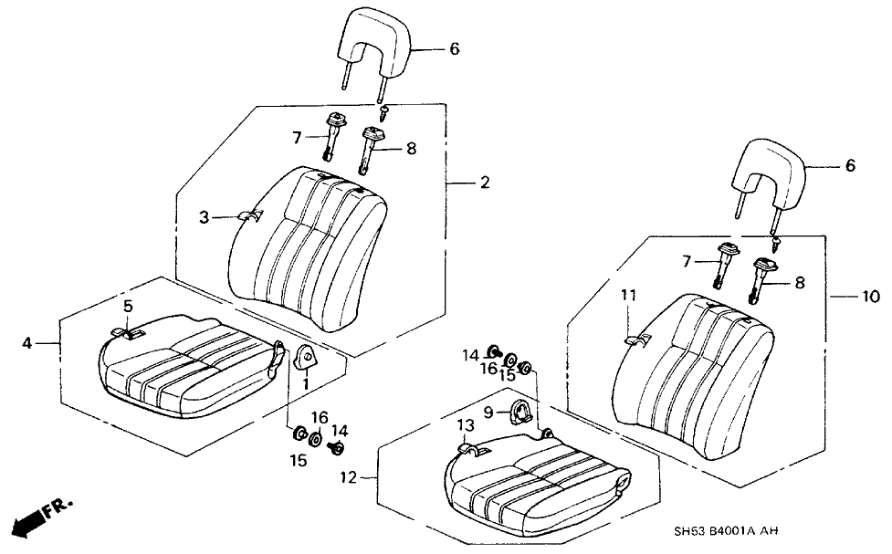 Honda 81130-SH5-A42ZB Cushion Assy., R. FR. Seat *YR132L* (NEW MEDIUM BEIGE)