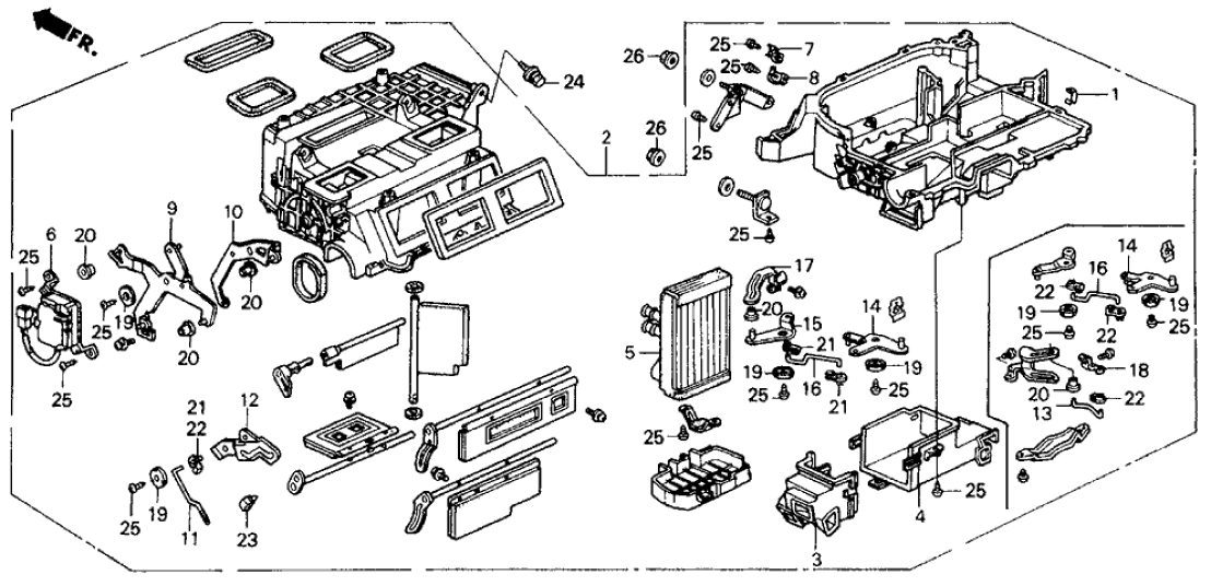 Honda 79100-SF1-A08 Heater Unit Assy.