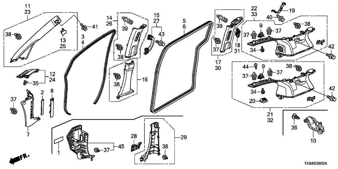 Honda 38215-TK8-A01 Label