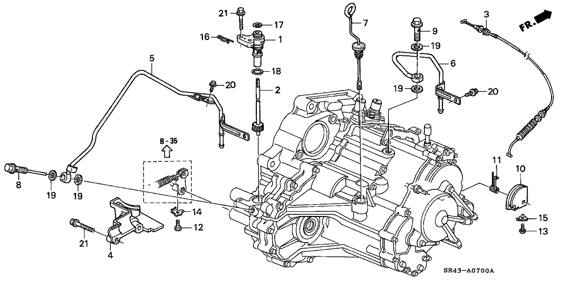 Honda 24360-P24-A01 Cable, Throttle