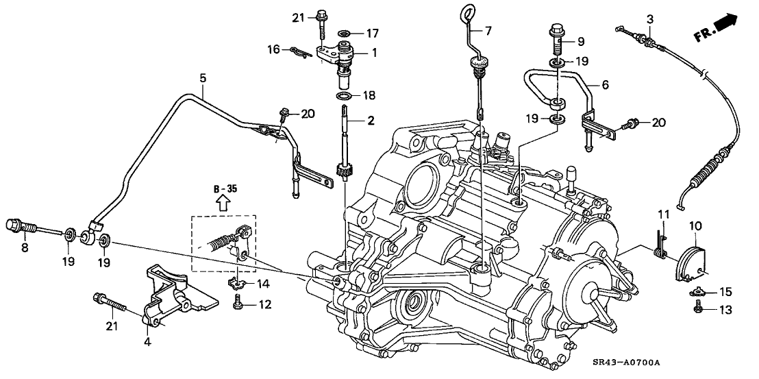 Honda 27495-P24-J00 Spring, Throttle Lever