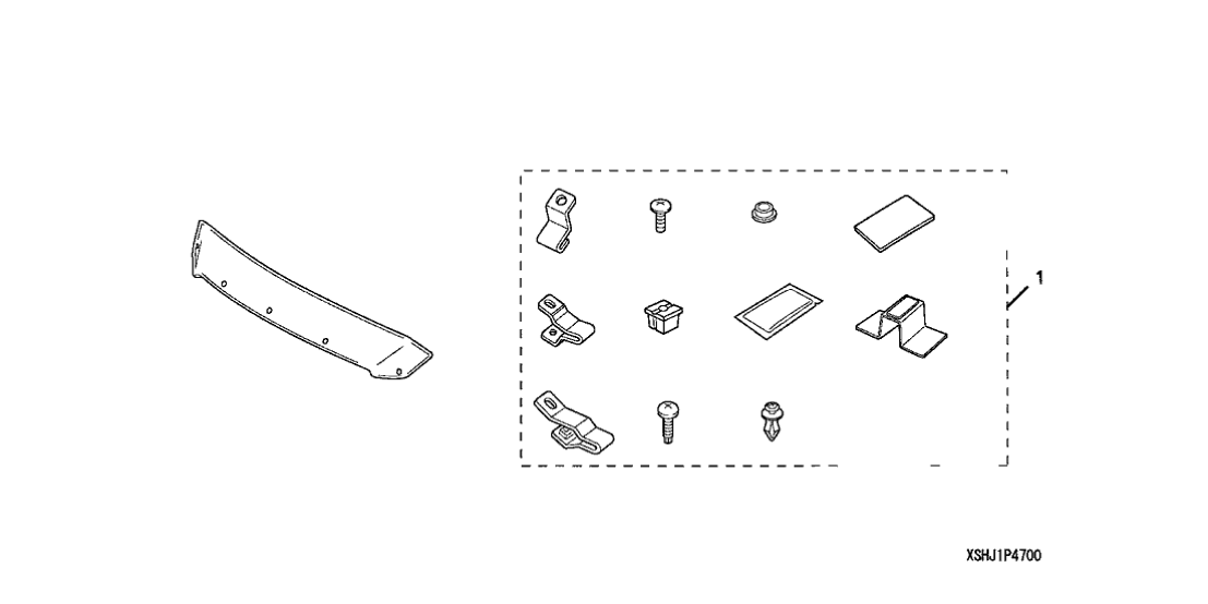 Honda 08P47-SHJ-100R1 Hardware Kit