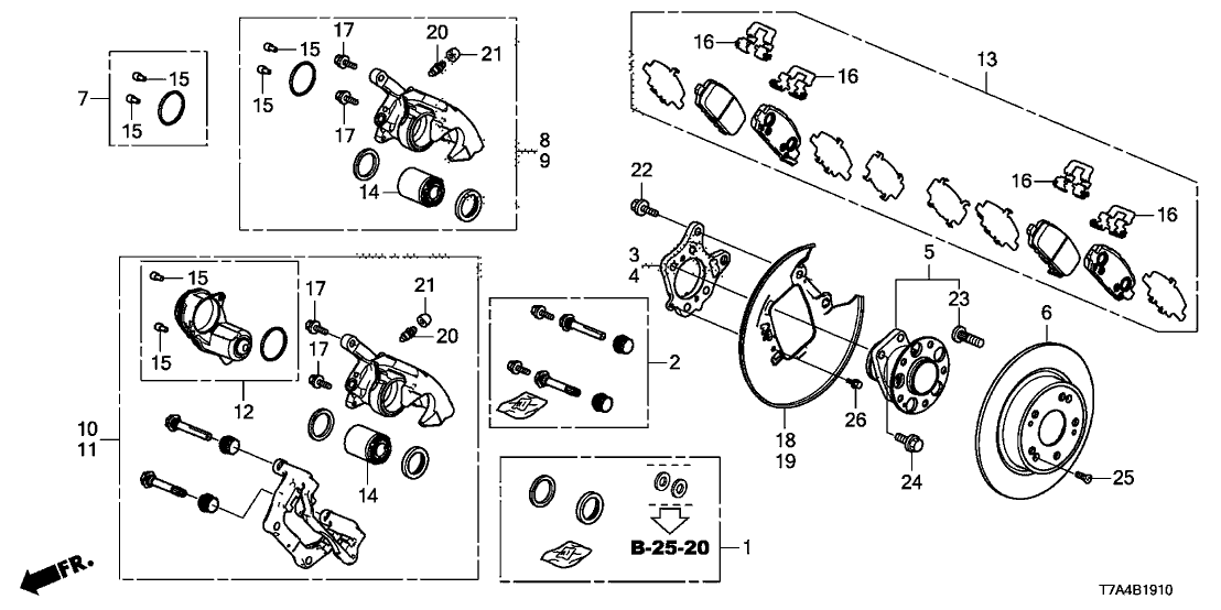 Honda 43244-TY2-A01 Clip