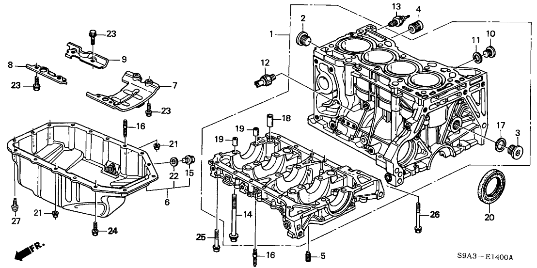 Honda 11000-PPA-810 Block Assy., Cylinder (DOT)