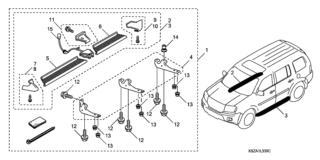 Honda 08L33-SZA-100R3 Bracket Set