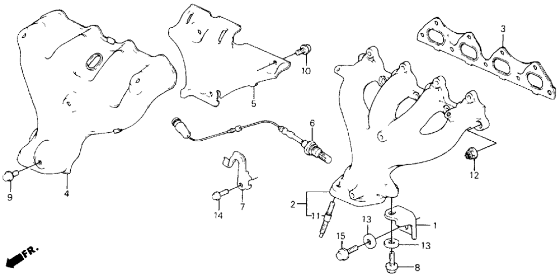 Honda 36533-PM7-000 Clamp, Oxygen Sensor