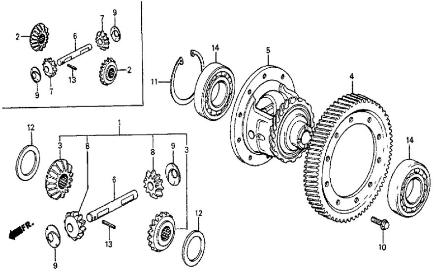 Honda 41030-PC8-910 Gear Set, Pinion